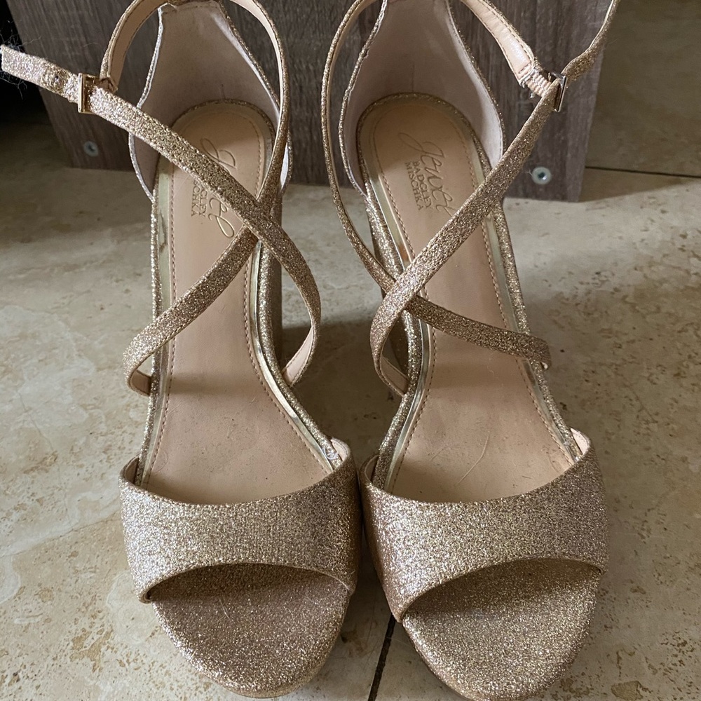Glitter gold shoes